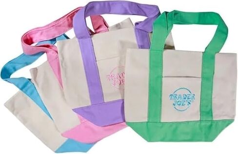 Set of 4 Trader Joe Mini Tote Bag Pastel Colors in Saudi Arabia