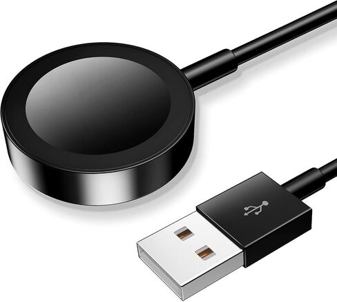 𝟐𝟎𝟐𝟓 𝐔𝐩𝐠𝐫𝐚𝐝𝐞𝐝 for Apple Watch Charger Magnetic Fast Charging Cable [USB C] Magnetic Wireless Charging Compatible with iWatch Series Ultra/9/8/7/6/SE/SE2/5/4/3/2-[3.3FT] USB A+USB C in Kuwait