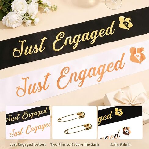 Engagement Party Decorations Just Engaged Sash and Sunglasses for Just Engaged Party Engagement Gift in Saudi Arabia