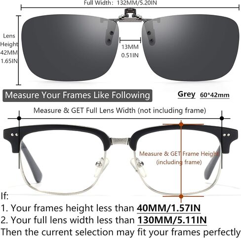 CAXMAN Polarized Clip On Sunglasses Over Prescription Glasses for Men Women UV Protection in Saudi Arabia