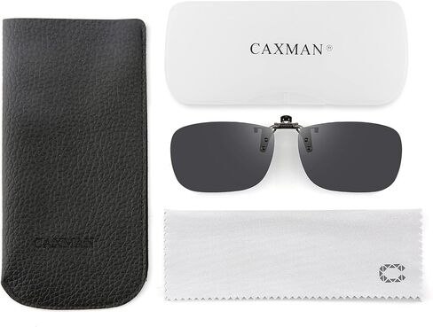 CAXMAN Polarized Clip On Sunglasses Over Prescription Glasses for Men Women UV Protection in Saudi Arabia