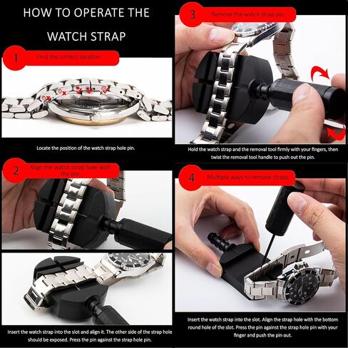 52 Pcs Watch Link Removal Kit,Watch Repair Kit,For Watch Bracelet Adjustment And Replacement And Resizing,With Pin Remover Punch, Watch Band Adjusting Tool,20 Replacement Pins & 20 Spring Bars in Saudi Arabia