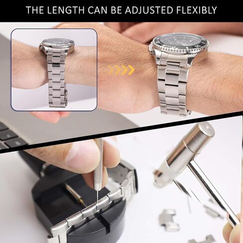 52 Pcs Watch Link Removal Kit,Watch Repair Kit,For Watch Bracelet Adjustment And Replacement And Resizing,With Pin Remover Punch, Watch Band Adjusting Tool,20 Replacement Pins & 20 Spring Bars in Saudi Arabia