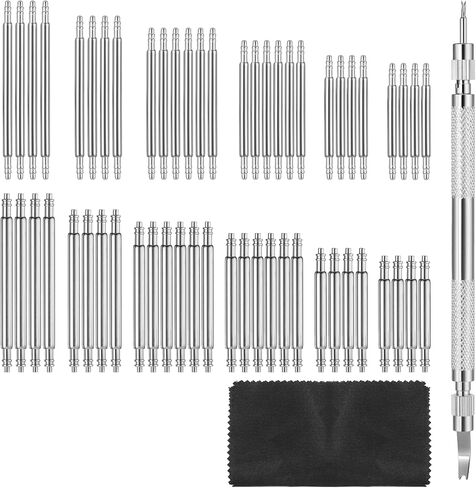 Watch Band Pins Replacement Kit with 56PCS Watch Band Link Pins, Watchs Repair Kit to Replace the Watches Strap, Watches Link Remover Tool for Watch-Repair and Watch-Band Removal, 6 Sizes in Kuwait
