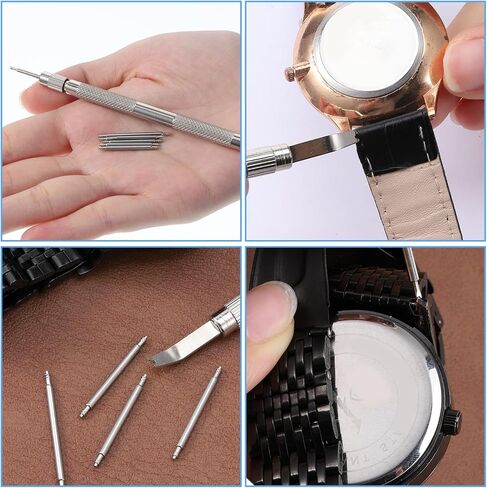 Watch Band Pins Replacement Kit with 56PCS Watch Band Link Pins, Watchs Repair Kit to Replace the Watches Strap, Watches Link Remover Tool for Watch-Repair and Watch-Band Removal, 6 Sizes in Kuwait