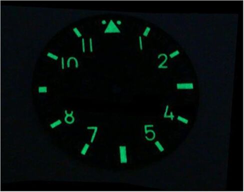 38.9mm Black Luminous Watch Dial - White Numbers 10mm Small Seconds at 9 O'clock for ST3600/ETA 6497 Hand Winding Movement DIY Mod Parts in Kuwait