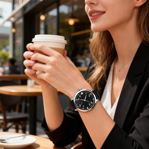 38.9mm Black Luminous Watch Dial - White Numbers 10mm Small Seconds at 9 O'clock for ST3600/ETA 6497 Hand Winding Movement DIY Mod Parts in Kuwait