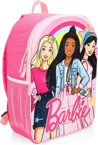Barbie Backpack with Lunch Box Set - Bundle with 16" Backpack, Lunch Bag, Stickers, Water Bottle, More | Barbie School Bag Set for Girls, Kids in Kuwait