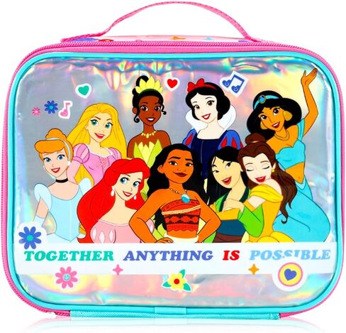 Disney Princess Backpack and Lunch Bag Set - Bundle with 16" Backpack, Lunch Box, Pencil Holder, Water Bottle, Stickers, More | Disney Princess School Bag for Girls, Kids in Kuwait