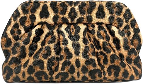 ENBEI Leopard Print Clutch Purse for Women - Waterproof Faux Leather Evening Bag, Handbag with Dual Snap Closure, Perfect for Party, Wedding, Date Night & Casual Afternoon Tea in Saudi Arabia