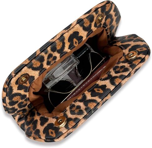 ENBEI Leopard Print Clutch Purse for Women - Waterproof Faux Leather Evening Bag, Handbag with Dual Snap Closure, Perfect for Party, Wedding, Date Night & Casual Afternoon Tea in Saudi Arabia