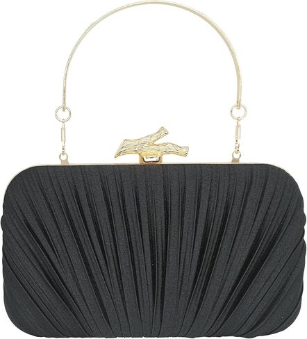 MAIRLOM Clutch Purses for Women Pleated Evening Bag Handbags for Party Prom | with Chain for Wedding Formal Cocktail in Kuwait