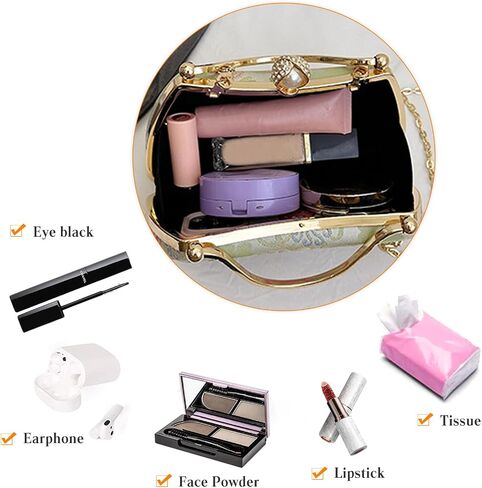 CORIOS Women Evening Bag Embroidery Clutch Bag Vintage Handbag Bridal Wedding Purse Elegant Shoulder Bag Top Handle Bag in Kuwait