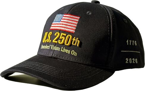 Embroidered 250th Anniversary Baseball Cap 1776 2026, Patriotic USA Flag Hat, Adjustable Cotton Blend Hat in Saudi Arabia