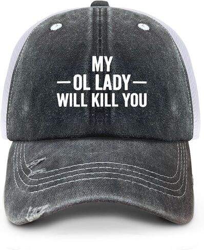 My OL Lady Will Kill You Hat Funny Trucker Hats Women Dad Hats Funny Gifts in Saudi Arabia