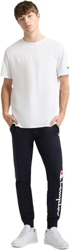 Champion Men's Graphic Short Sleeve T-Shirt, Standard Fit, Tonal Script Logo, Midweight 100% Cotton in Saudi Arabia