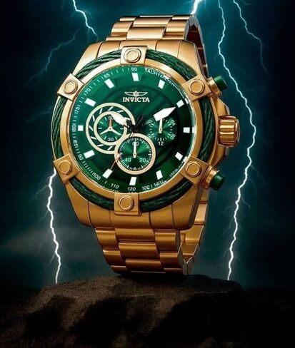 Invicta Men Bolt Quartz Watch, Gold, 25517 in Kuwait
