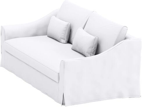 Heavy Duty Farlov Sofa Replacement Cover Compatible with IKEA Farlove Sofa or Loveseat Slipcover Only (Cotton White Width 86") in Kuwait