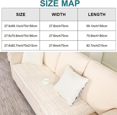 KRFOONN Couch Cover for Dogs Washable Sofa Covers for 3 Cushion Non-Slip Fuzzy Couch Cushion Covers Sofa Slipcovers Couches Furniture Protector with Elastic Straps for Dogs Pets Mat(Beige,27.6" x 59") in Saudi Arabia