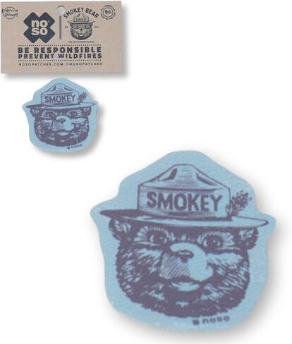 Noso Smokey Bear Officially Licensed Patch, Peel & Stick No-Sew Waterproof Fabric Patch for Jackets, Tents, Rain Shells, Sleeping Pads, Hats, Outdoor Gear & Clothing, Supports Wildfire Prevention in Kuwait
