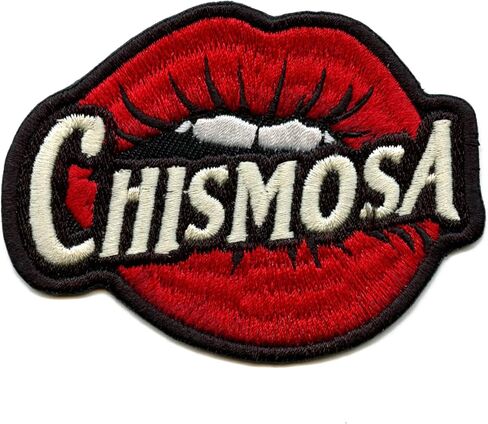 Chismosa Latina Lips Script Patch Hispanic Culture Gossip Embroidered Iron On in Kuwait