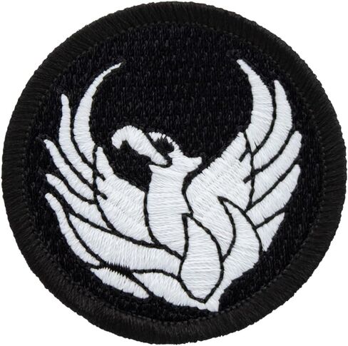 Glow Phoenix Patrol Patch - 2" Diameter Round Embroidered Patch (Hook-Fastener) in Kuwait