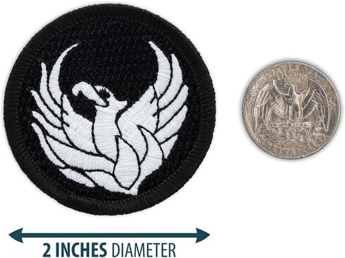 Glow Phoenix Patrol Patch - 2" Diameter Round Embroidered Patch (Hook-Fastener) in Kuwait