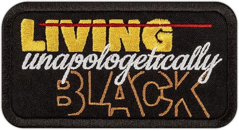 EMBROVERSE Living Unapologetically Black - Melanin Black Queen - Embroidered Iron On Patches - Size: 4 x 2.3 inches in Kuwait