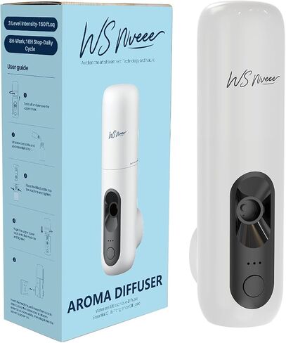 Waterless Essential Oil Diffuser Plug in wall, Automatic Home Frangrance Diffuser for Bedroom Bathroom Kitchen, 25dB Ultra-Quiet Aroma Diffuser, Works with Most Essential Oils and Pure Aroma Oil in Saudi Arabia