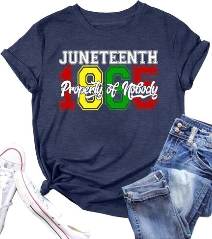QAUN Juneteenth Shirts Women: African American Tops 1865 Black History T Shirt June 19th Shirt Freedom Day Tees in Kuwait