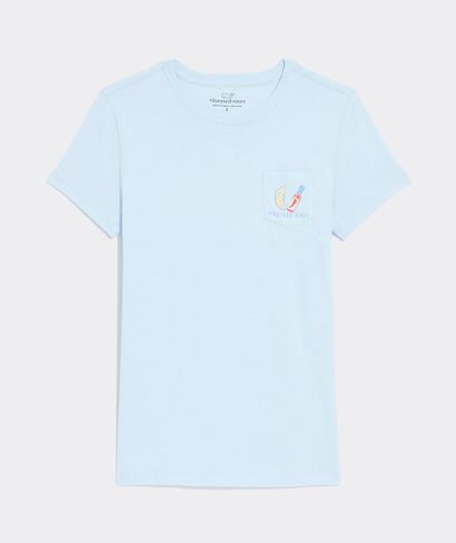 Vineyard Vines Women's Oyster Plate Short-Sleeve Pocket Tee in Kuwait