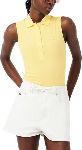 Lacoste Women's Slim Fit L.12.d Sleeveless Stretch Polo Shirt in Saudi Arabia