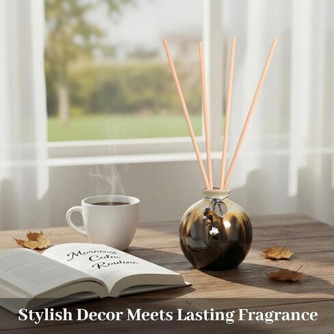 180ml 2 Pcs Reed Diffuser Bottles Empty with Hanging Ornament and 20 Diffuser Sticks, Aroma Bottle for Home Fragrance, Essential Oils, Room Decor Gift (Blue) in Saudi Arabia