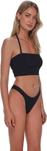 Sunsets Pacifica Tate Tab Side Women's Swimsuit Bikini Bottom in Ribbed Fabric in Kuwait