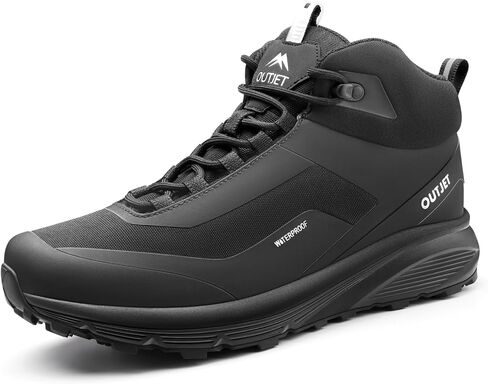 Men's Waterproof Hiking Boots Lightweight Comfortable Breathable Outdoor All-Terrain Trekking Ankle Boots in Saudi Arabia