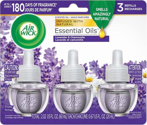 Air Wick Plug in Scented Oil Refill, 3ct, Lavender & Chamomile, Air Freshener, Essential Oils in Saudi Arabia