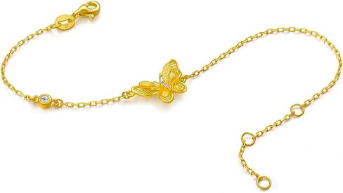 CHOW SANG SANG 999.9 24K Gold Cultural Blessings Butterfly Bracelet for Women 18cm 95851B in Kuwait