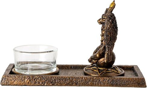 Pacific Giftware Baphomet Votive Candle Holder Gothic Decor with Winged Baphomet Figurine Ideal for Tabletop and Home Decoration 5.12" Tall in Saudi Arabia