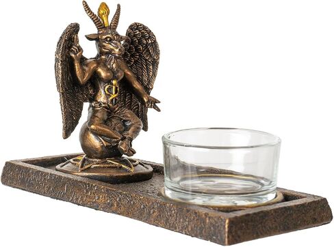 Pacific Giftware Baphomet Votive Candle Holder Gothic Decor with Winged Baphomet Figurine Ideal for Tabletop and Home Decoration 5.12" Tall in Saudi Arabia