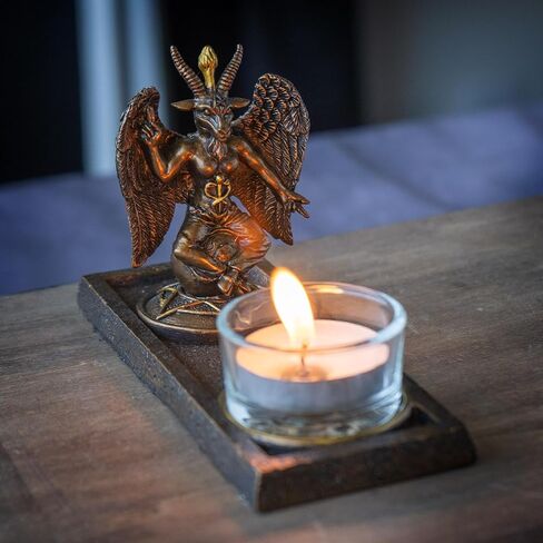 Pacific Giftware Baphomet Votive Candle Holder Gothic Decor with Winged Baphomet Figurine Ideal for Tabletop and Home Decoration 5.12" Tall in Saudi Arabia