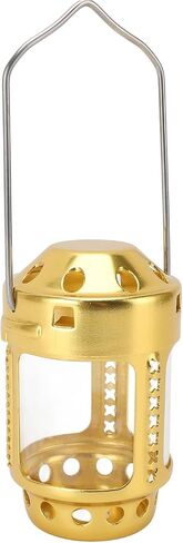Lightweight Aluminum Alloy Tealight Candle Lantern, Sturdy Retro Hanging Candle Lantern for Camping, Night Fishing, Travelling, Emergency in Kuwait