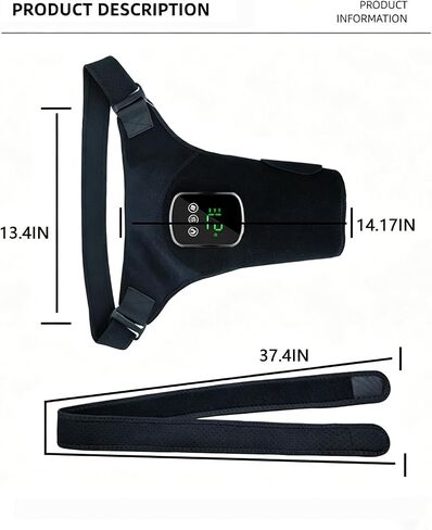 Cordless Shoulder Heating Pad with Massage, Heated Wrap with 6 Modes, Rechargeable Shoulder Massager for Shoulder Discomfort Relief, Rotator Cuff Comfort & Daily Relaxation for Men & Women in Saudi Arabia