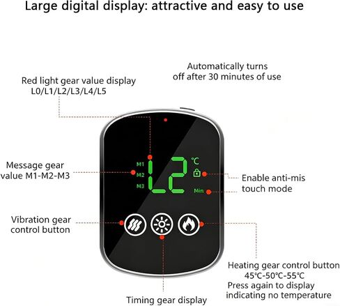 Cordless Shoulder Heating Pad with Massage, Heated Wrap with 6 Modes, Rechargeable Shoulder Massager for Shoulder Discomfort Relief, Rotator Cuff Comfort & Daily Relaxation for Men & Women in Saudi Arabia