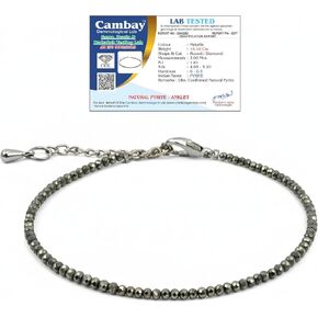 Gratify Raw Pyrite Anklet – Stone of Money, Protection & Power | Genuine Pyrite Crystal Anklet for Women | Spiritual Jewellery & Gift for Luck, Confidence & Prosperity (Pack Of Trial) in Saudi Arabia