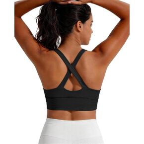 Sports Bras for Women Padded Strappy Sports Bra High Support Workout Running Gym Yoga Tank Tops in Saudi Arabia