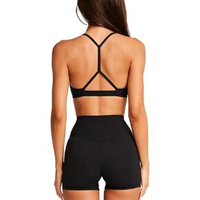 QUOJIZY Racerback Bras for Women Open Back Strappy Yoga Sports Bra Halter Square Neck Cropped Workout Tank Top in Saudi Arabia
