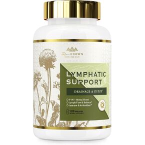 Lymphatic Drainage Supplement, Natural Herbal Blend with Echinacea, Dandelion, Burdock & Cleavers – Supports Lymphatic System, Fluid Balance and Immune Health | Non-GMO | Gluten-Free - 120 Capsules in Saudi Arabia