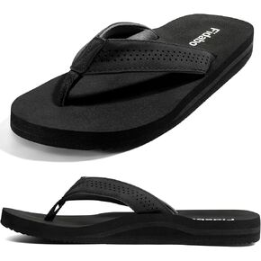 Men's Flip Flops with Arch Support–Comfortable Non-Slip Yoga Mat Sandals for Casual Summer, Pool & Beach in Saudi Arabia