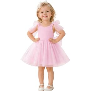 KARETT Girls Dresses Summer Sleeveless Bow Straps Flower Girl Dresses Formal Fancy Party Birthday in Saudi Arabia