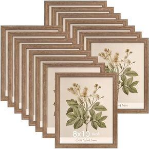 15 Pack Solid Wood 8x10 Picture Frames Bulk, Black | Wall/Tabletop Horizontal & Vertical Display, Fits Standard 8x10 Photos, HD Shatter-Resistant Plexiglass, Sturdy Packaging in Saudi Arabia